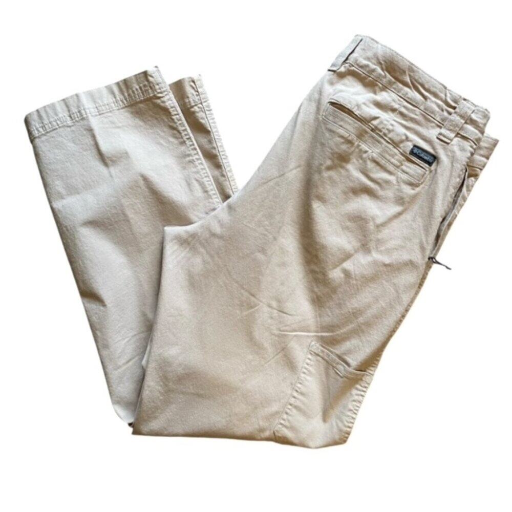 Columbia Khaki Flat Front Straight Leg Pants - Size 38x30